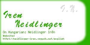 iren neidlinger business card